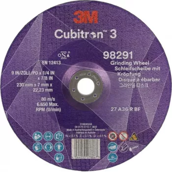3M 98418 - rezací kotúč - kov - keramické vlákno - 8500 ot/min - okrúhly - 2,22 cm (7100303980)