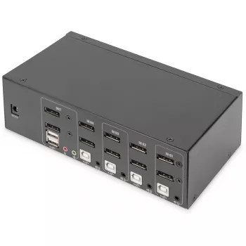 DIGITUS KVM Switch, 4 porty, Dual Display, 4K, DisplayPort®