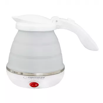 Elektrická kanvica ESPERANZA EKK023 — 0,5 l, 750 W, biela, nerezová oceľ a plast