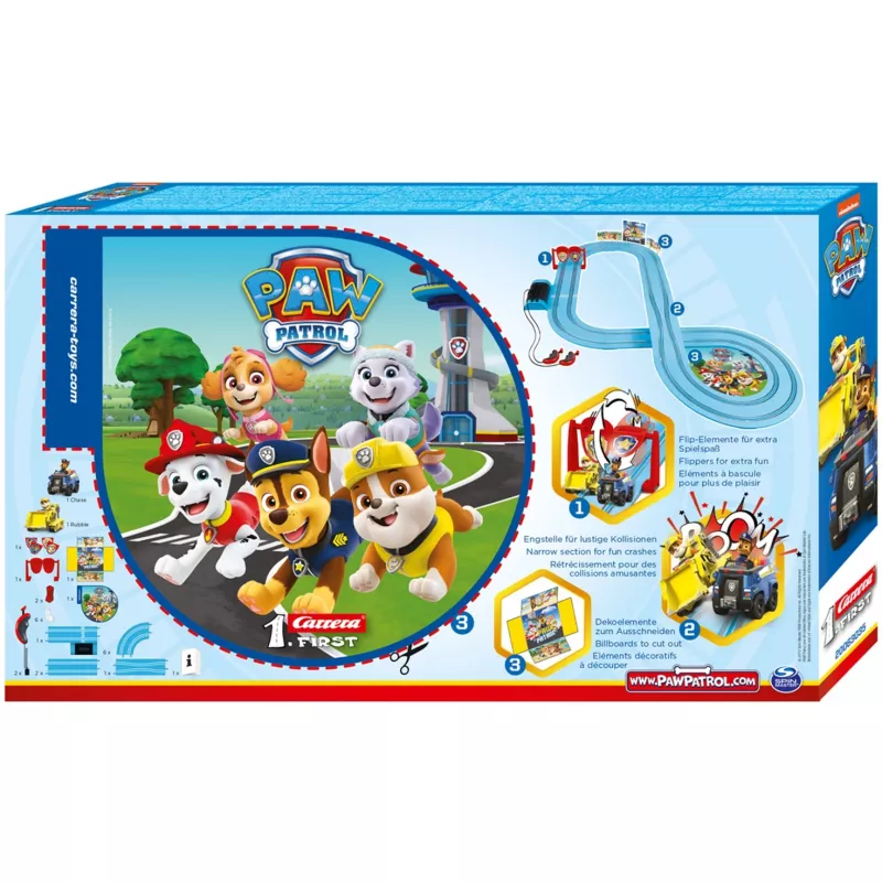 Pretekárske auto a dráha CARRERA 20063035 – PAW Patrol 'On the Double', viacfarebné, pre deti od 3 rokov
