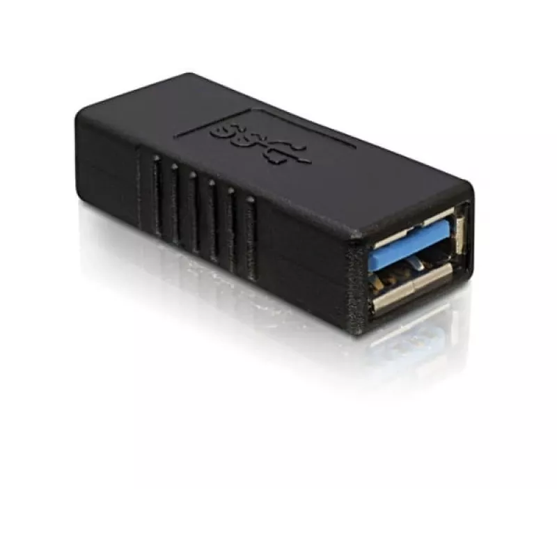 DELOCK USB 3.0-A adaptér USB-A na USB-A čierny, USB 3.0 prenos dát
