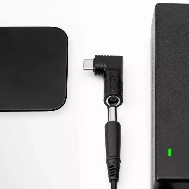 Akyga AK-ND-D05 adaptér DC 6,3 x 3,0 mm na USB-C PD pre napájacie zdroje notebookov, 65 W