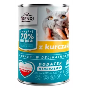 Mokré krmivo pre mačky Frendi s kuracími kúskami v jemnej omáčke 400 g