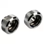 Adaptér G1/4 palca vonkajší závit na 16 mm hardtube BitsPower Touchaqua TA-FH16-GS, balenie 2 ks, strieborný