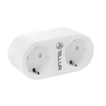 Tellur WiFi AC dvojzásuvka, meranie spotreby energie, 16A, 2400W