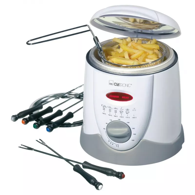 Clatronic FFR 2916 Single 1 L samostatný 900 W fritéza sivá, biela
