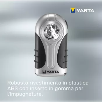 Ručná lampa Varta 16647 čierna strieborná