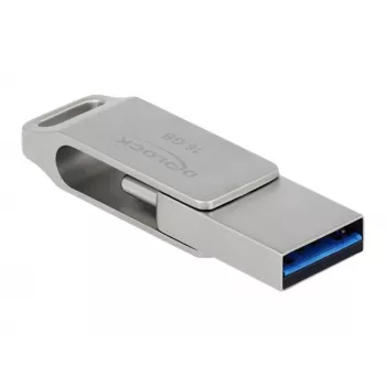 USB kľúč DeLOCK 64 GB USB-C Type-A otočný kovové puzdro