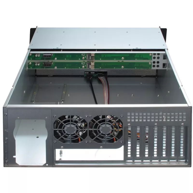 Serverová skriňa Inter-Tech 4U-4408 Rack čierna, strieborná