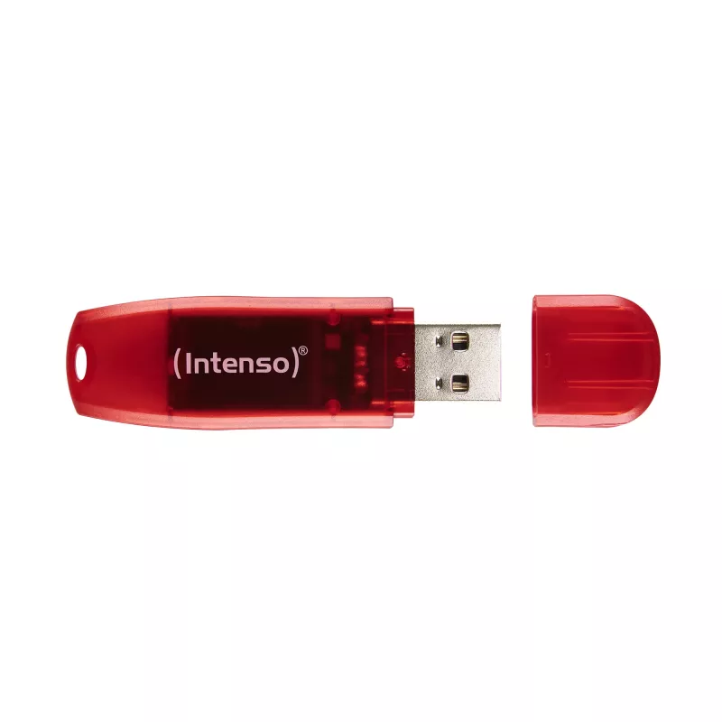 USB flash disk Intenso 128 GB USB Type-A 2.0 červený transparentný