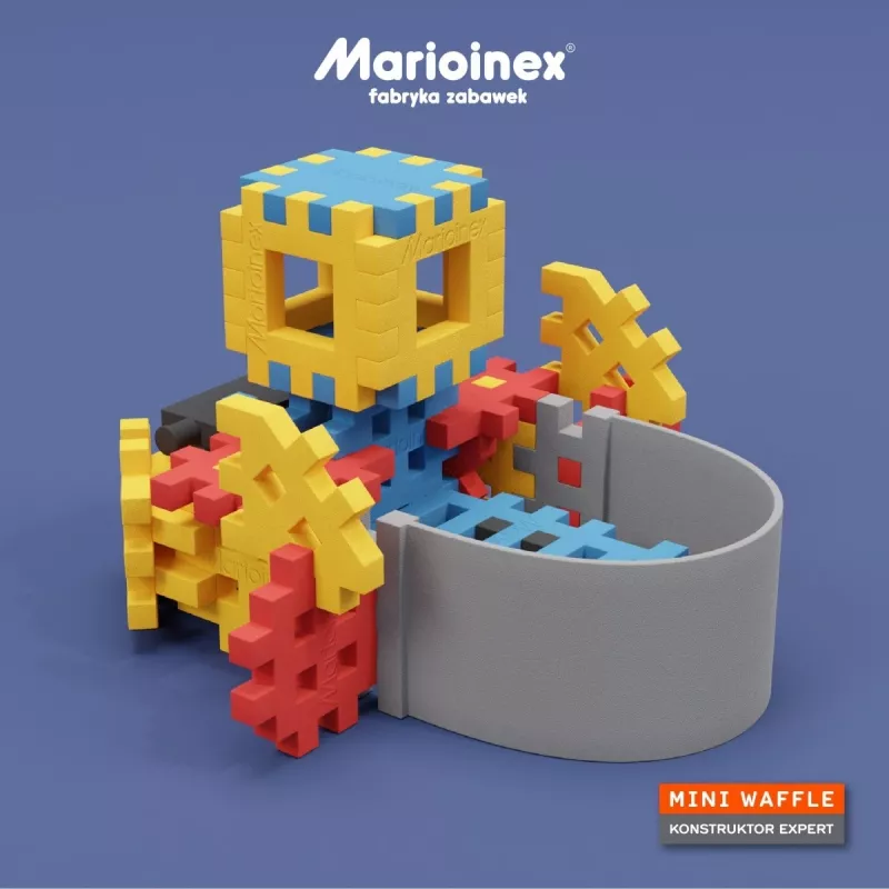 Stavebnica Marioinex Mini Waffle Constructor – 141 dielov, viacfarebná, pre deti od 5 rokov
