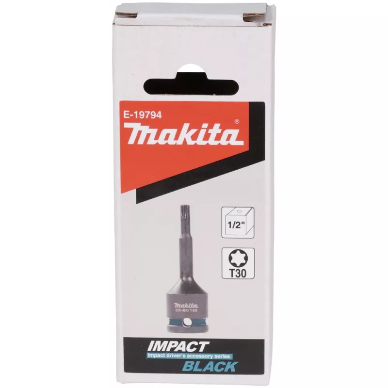 makita Impact Black 1/2 Torx nástrčná hlavica veľkosť: T30 dĺžka: 78,0 mm (E-19794)