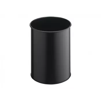 Odpadkový kôš okrúhly polyester oceľ čierny robustný 330101