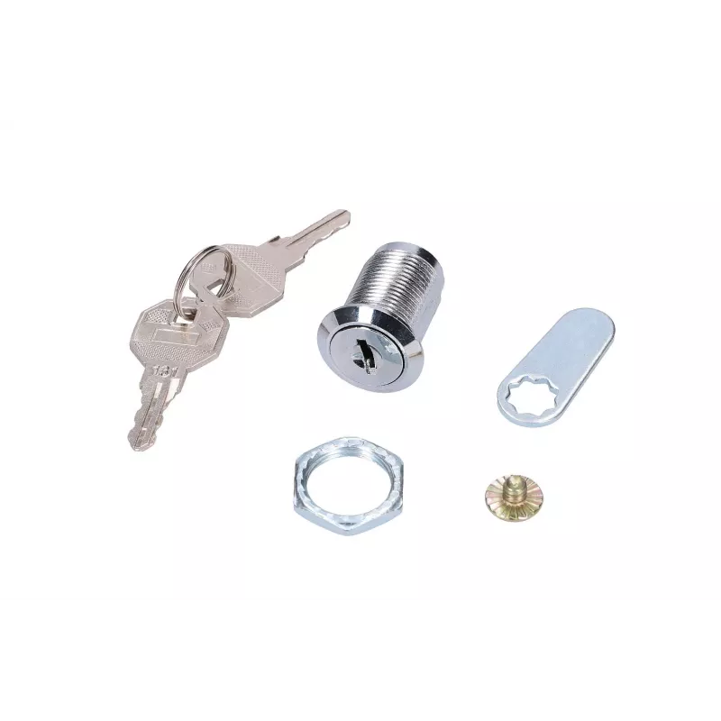 Zámok dverí Extralink ROUND LOCK FOR CABINETS, okrúhly zámok skrine, strieborný
