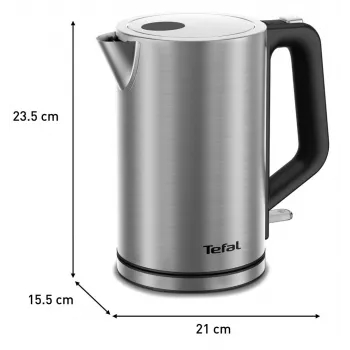 Elektrická kanvica Tefal KI513D10 nerez 1,7 L 2200 W, bezšnúrová, 360° základňa