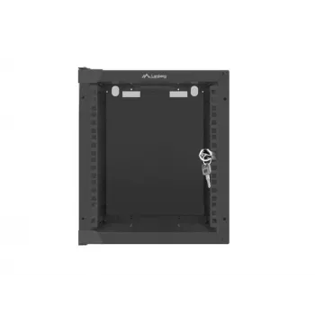 Lanberg WF10-2306-10B nástenná rack skriňa 10" 6U, 280×310 mm, sklenené dvere, 20 kg, čierna (RAL 9004)
