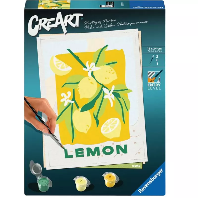 Ravensburger CreArt maľovacia sada – Citróny (dizajn 25515) pre maľovanie na plátno