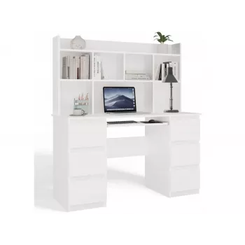 KUBA písací stôl set + Extension Piece, biela