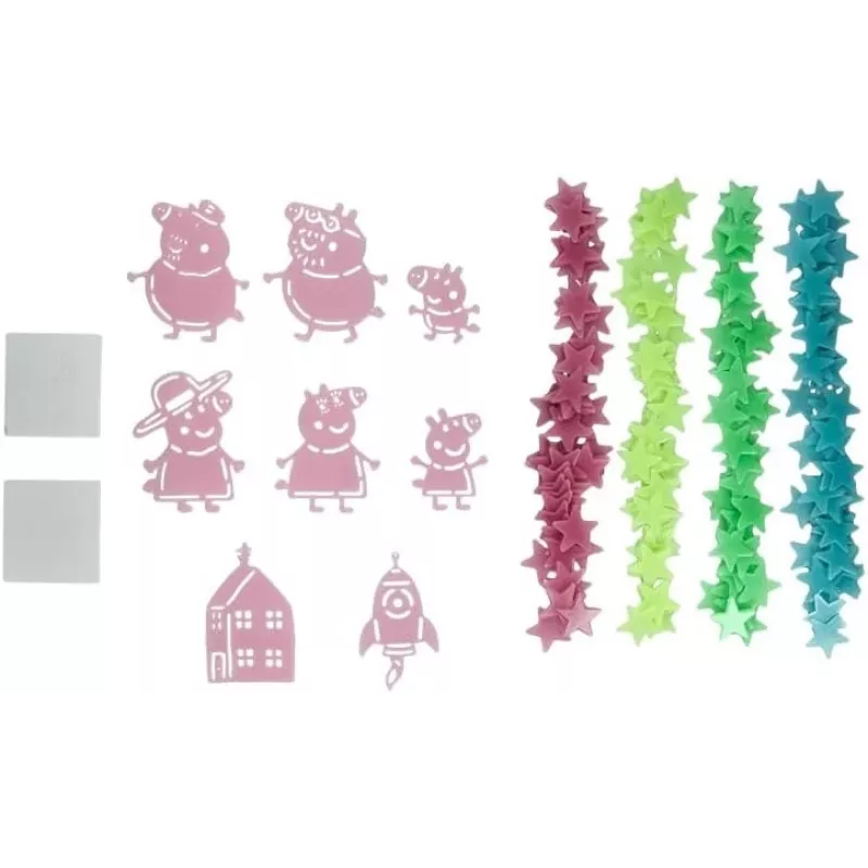 Nálepky na stenu Hasbro Peppa Pig PP13870PP Glow in the Dark Stars