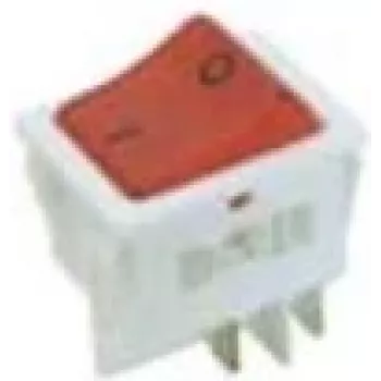 Bachmann 924.096 elektrický spínač kolískový spínač 2-pólový červená - biela (924.096)