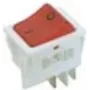 Bachmann 924.096 elektrický spínač kolískový spínač 2-pólový červený - biely (924.096)