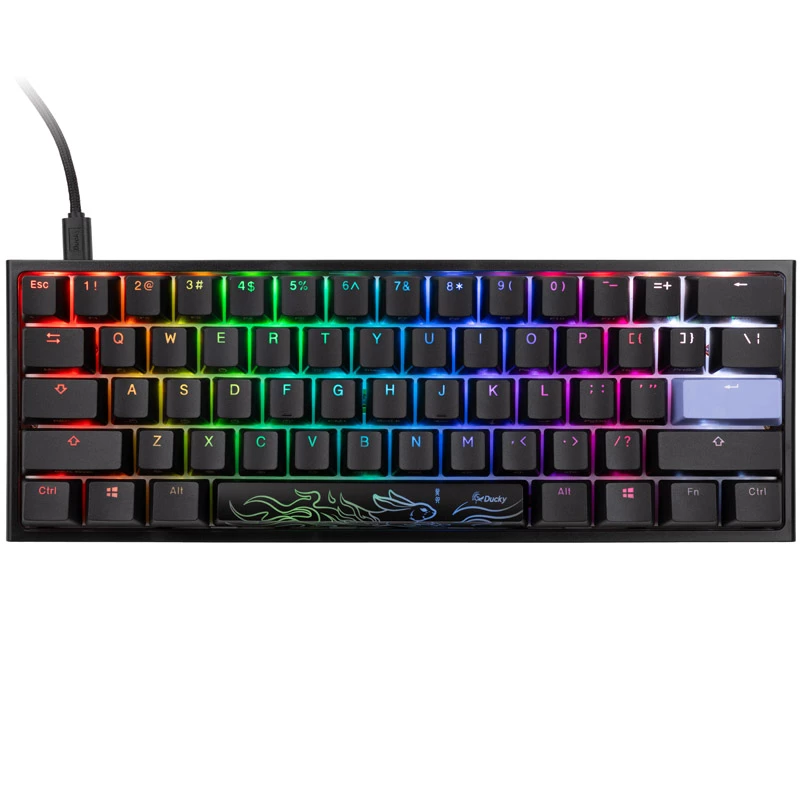 Ducky One 2 Mini RGB klávesnica Gaming USB US English čierna mechanická káblová