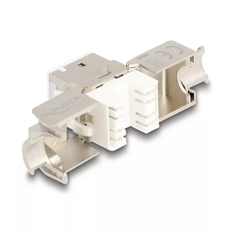 DeLOCK 88119 Keystone modul plochý biely RJ-45 10 ks