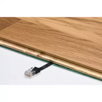 Wentronic Goobay CAT 5e plochý patch kábel, U/UTP, biely, 1,5 m - CCA medená zmes (95191)
