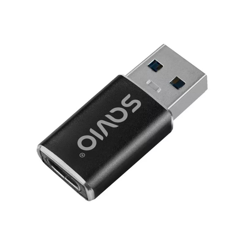 Savio AK-81 video kábel adaptér USB Type-C USB Type-A čierny