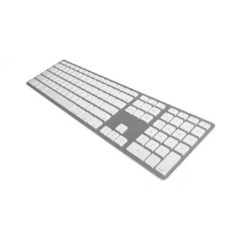 Klávesnica Matias Mac Silver FK418BTS-UK — kompaktný dizajn, USB konektor