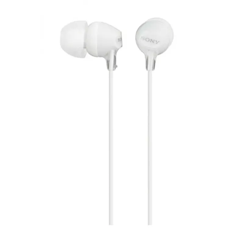 Sony MDR-EX15LP, káblové, 8 - 22000 Hz, hudba, 3 g, slúchadlá, biele