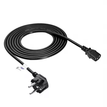 Akyga AK-PC-06A napájací kábel CEE 7/7 na IEC C13, 3 m, čierny