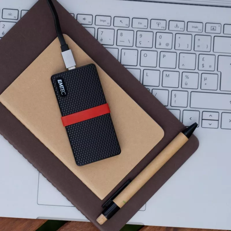 SSD Emtec 256GB USB Type-C 3.2 Gen 1 čierna červená X200