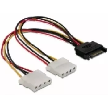 SATA 15-Pin na 2x 4-Pin Molex konektor samica 20 cm DeLOCK 65159