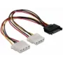 SATA 15-Pin na 2x 4-Pin Molex konektor samica 20 cm DeLOCK 65159