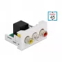 DeLOCK Easy 45 modul 3 x RCA zásuvka na RJ45 zásuvku 22,5 x 45 mm