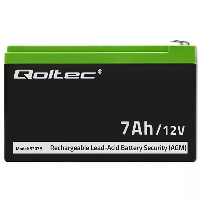 Qoltec 53076 AGM batéria | 12V | 7Ah | bezpečnosť