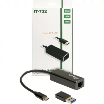 Ethernet adaptér Inter-Tech IT-732 2500 Mbit/s USB Type-C káblový
