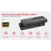 Dokovacia stanica UNITEK D1079A USB4 káblová čierna 100W Power Delivery