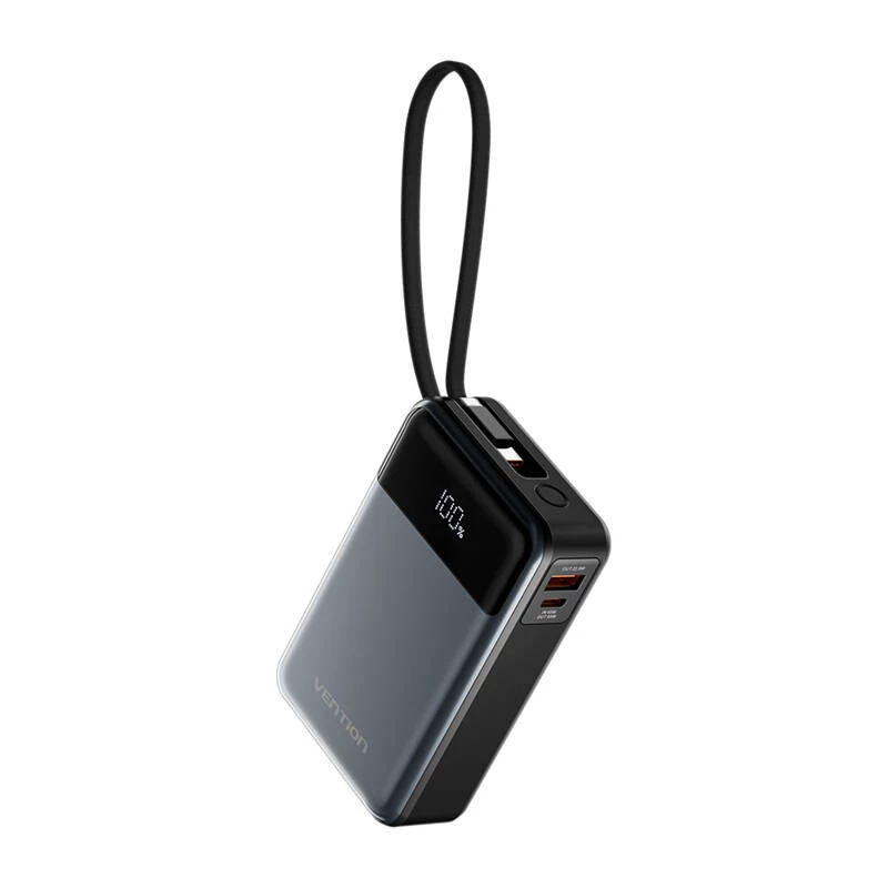 Prenosná powerbanka Vention FHYB0 20000mAh 65W, 2× USB-C, 1× USB-A, čierna