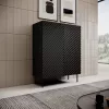 Regál cama meble ONDA 2D2SZ knižnica 98×45×127 cm čierna