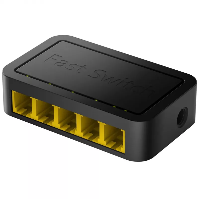 Sieťový switch Cudy FS105D — 5-portový Fast Ethernet 10/100, 1 Gbit/s switching, čierny