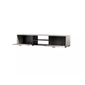 TV skrinka Cama Meble SOHO 180x43x37 cm – vrchná časť v farbe cashmere, čierny rám