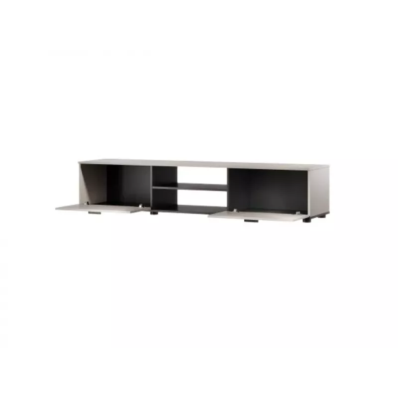 TV skrinka Cama Meble SOHO 180x43x37 cm – vrchná časť v farbe cashmere, čierny rám