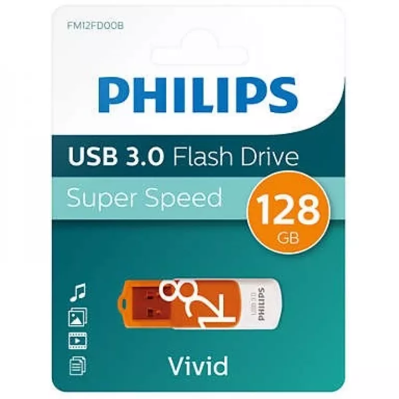 Philips FM12FD00B USB flash disk 128 GB USB Type-A 3.2 Gen 1 (3.1 Gen 1) oranžový, biely