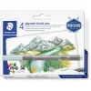 Staedtler Design Journey 371 BK4-2 sada pigmentových štetcových fixiek, Lake Colors, 4 ks