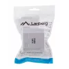 LANBERG nástenná zásuvka RJ-45 Cat6 OU6-0002-W biela, 2 konektory samica, 30×54×57 mm