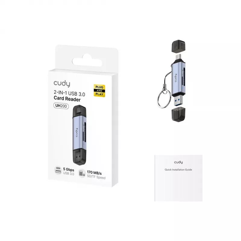 CUDY UH200 2-in-1 USB 3.0 čítačka kariet