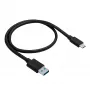 Akyga AK-USB-24 USB 3.1 kábel Type-A na Type-C, 0,5 m, čierny