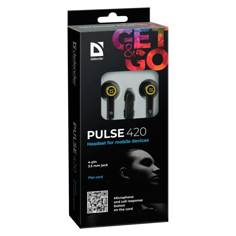 Slúchadlá Defender Pulse 420 čierno-žltá
